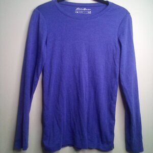 Eddie Bauer Shirt M Women Outdoor Active Long Sleeve PURPLE